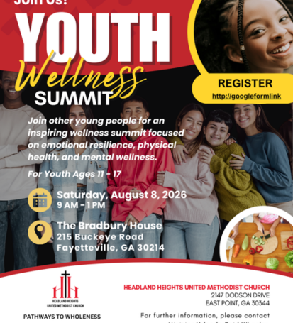 Empower your mind, body, and future at the Youth Wellness Summit! This engaging event is designed for youth ages 11–17 and will feature inspiring conversations and activities centered on emotional resilience, physical health, and mental wellness.